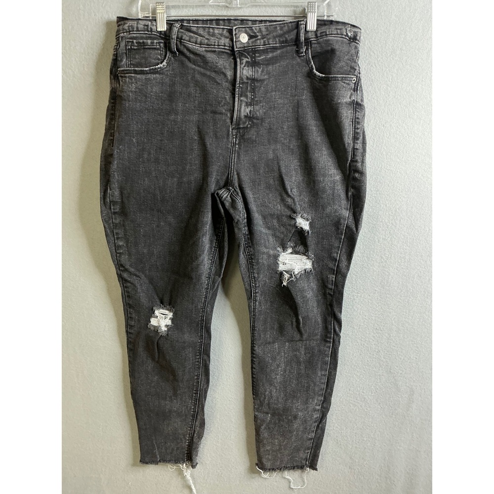 Old Navy Jeans Women's 18 Rockstar High Rise‎ Super Skinny Distressed